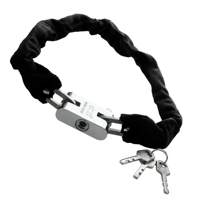 Bike Lock 101CM Metal MTB Road Bike Heavy Duty Safety Lock Motorcycle Padlock Bicycle Chain Lock With Key Durable