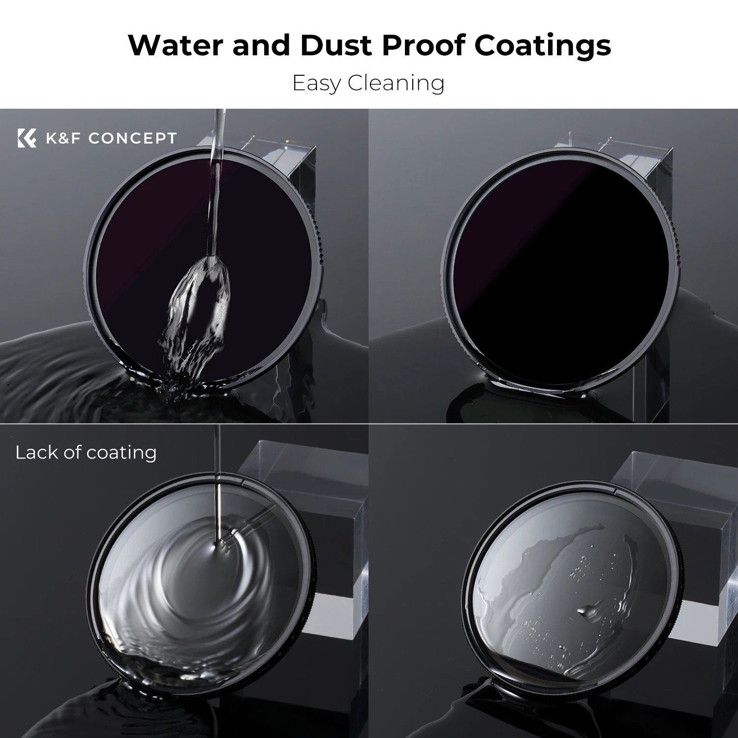 K&F Concept ND100000 Solar Filter 16.6-Stop Solid 28-Layer Neutral Density Filter for DSLR Camera Lenses Nano-X Series 49mm-95mm
