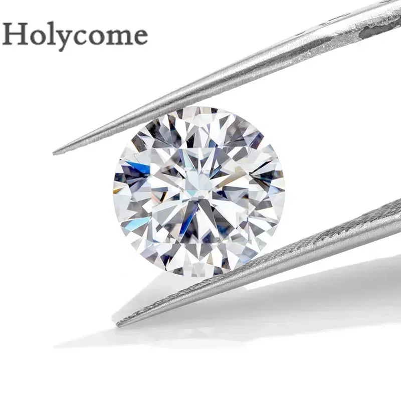 Holycome Brilliant Cut Round Shape D VVS1 3.0-12.0mm Moissanite Loose Stone GRA Certificate for Jewelry Making Chic Gemstone