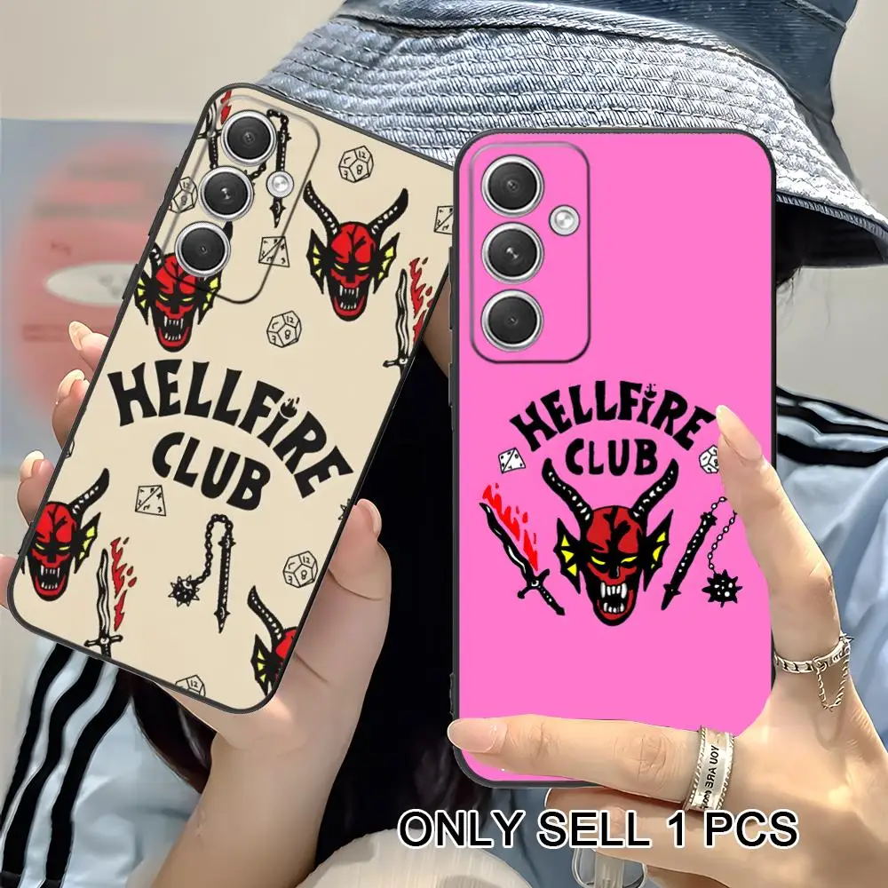 Funda para Teléfono Hellfire Club para Samsung Galaxy S26 S25 S24 S23 S22 S21 S20 Note20 Plus FE Ultra, Funda Protectora de TPU Suave a Prueba de Golpes