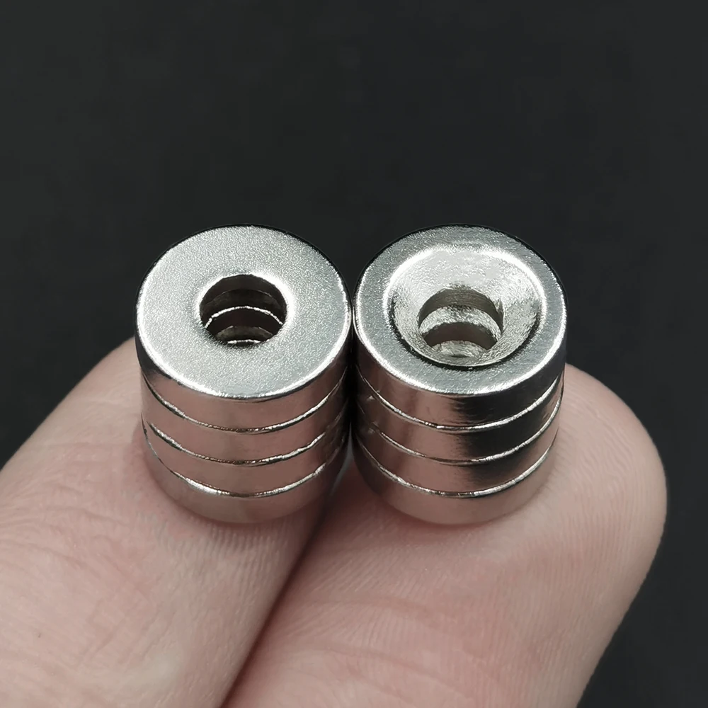 20Pcs 10x3-3 Magnet 10mm X 3mm With Hole 3mm Round Super Powerful Strong Permanent Magnetic for Fridge, DIY, Building