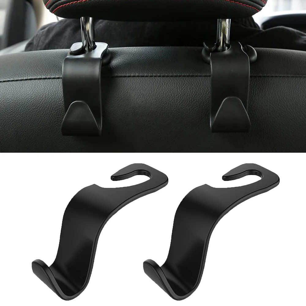 Universal Car Seat Back Hook Headrest Hanger Car Bag Pouch Clothes Hanging Hooks Duarable Fastener Clip Decoration Dropship