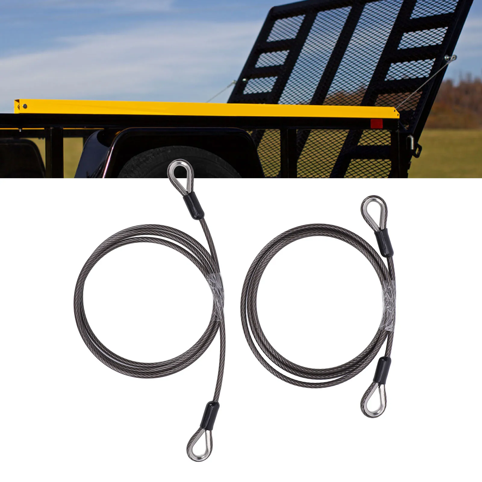 

Trailer Gate Lift Rope Trailer Tailgate Lift Cable 125542 Enhanced Safety High Hardness with EZ Spring Clip for Trailers