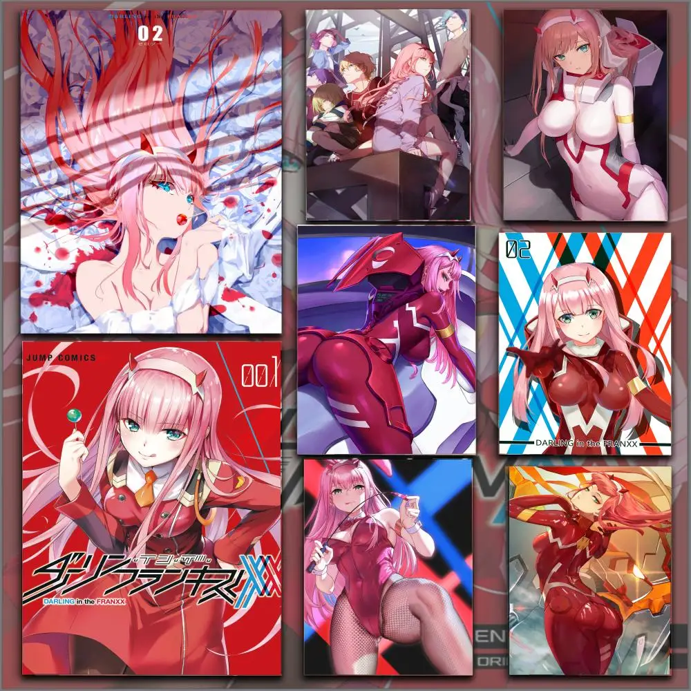 DARLING In The FRANXX Zero Two Anime Poster HD Anime Hot Theme Singer/OST/Movie-Waterproof Self-Stick Home Decor