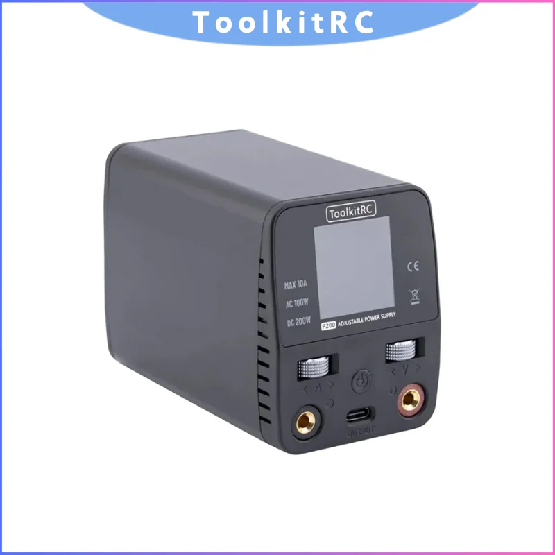 

ToolkitRC P200 V2 Mini Desktop Charger, All-in-One with Type-C 65W & AC/DC 200W, IPS Display for RC Lipo Battery