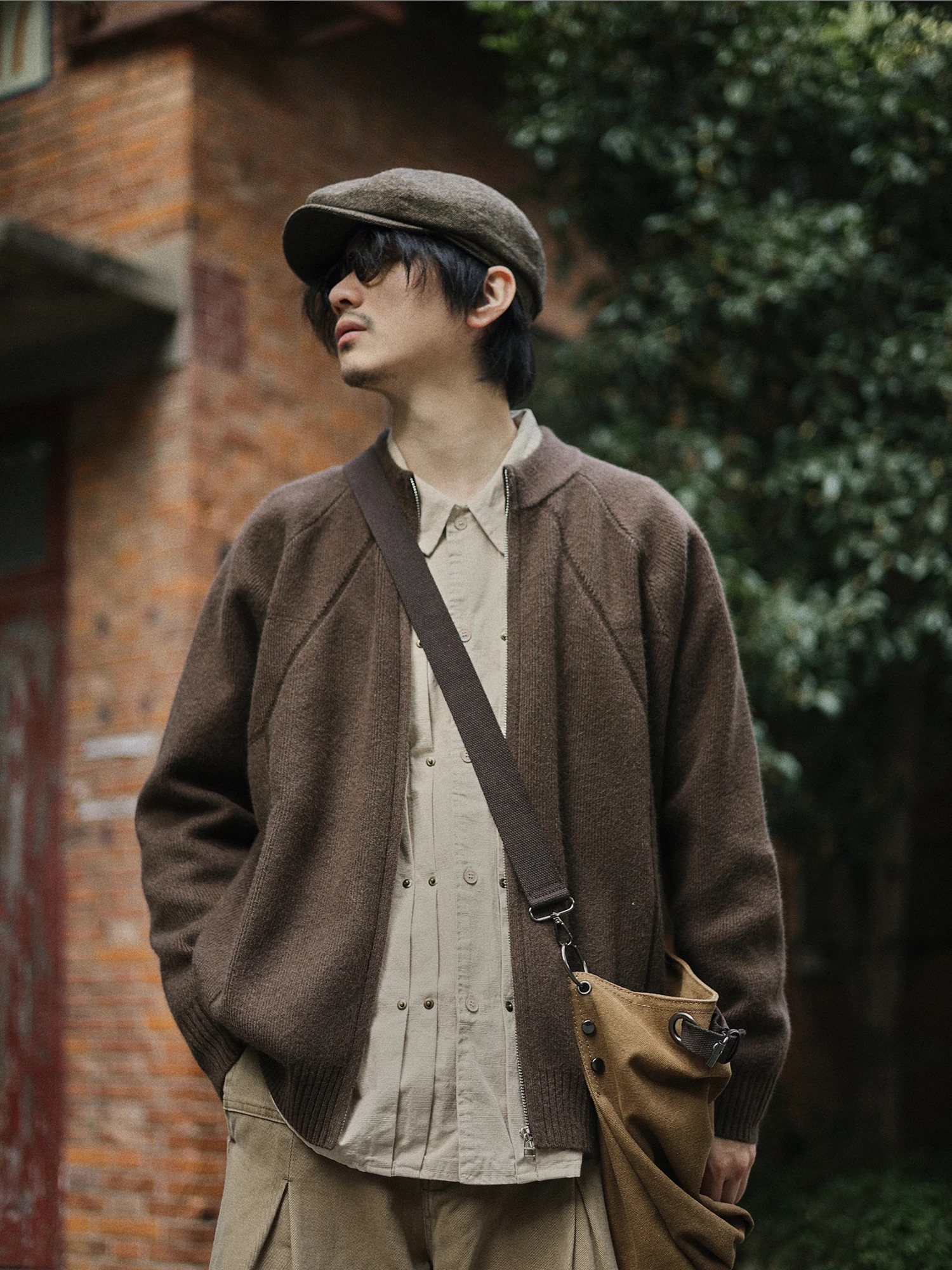 

Youthful Zippered Stand Collar Open Cardigan Jacket Unisex Autumn Winter Warm Knitted Sweater Outerwear Trendy Citywalk Wear