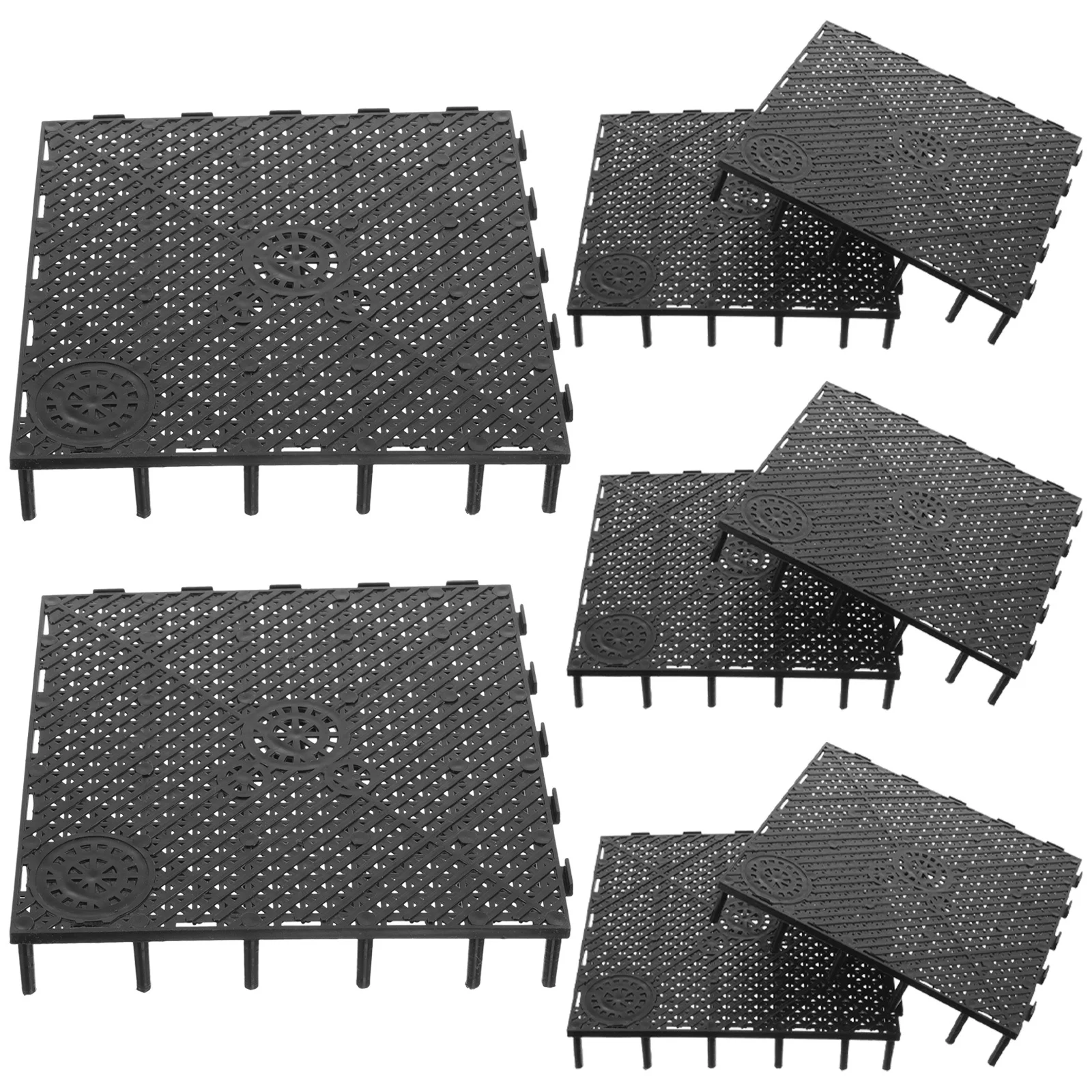 

20Pcs PVC Fish Tank Bottom Filter Plate Splicing Bottom Filter Aquarium Grid Plate Combination Clapboard Black