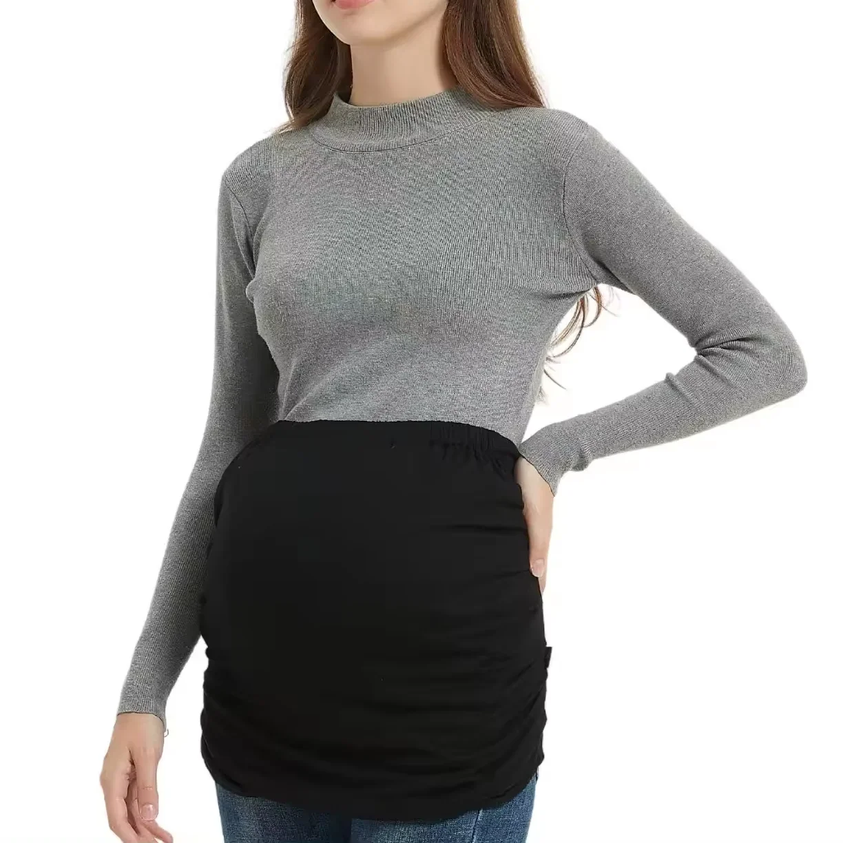 Dropshipping EMF Silver fiber bellyband black pregnancy health protection 5G wifi anti-radiation for pregnant female