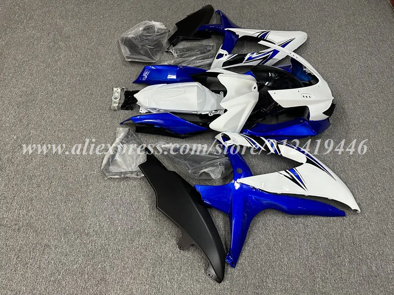 4Gifts New ABS Motorcycle Fairings Kit Fit For SUZUKI 600 750 K8 2008 2009 2010 08 09 10 Bodywork Set Custom Blue White