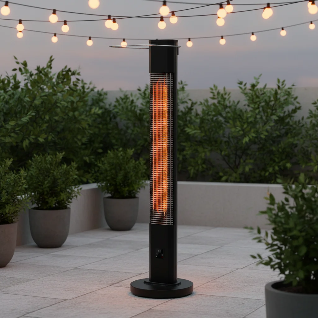 Portable Electric Fan Heater Metal Carbon Fiber Heating Element 2000W Smart Control Fast Heating Energy Efficiency