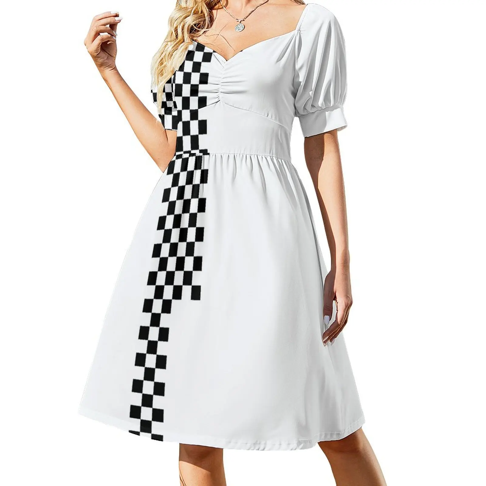 

Ska Checkerboard Concept v1 Short Sleeved Dress Women's summer suit Beachwear dresses for womens dresses for women 2025 Dress