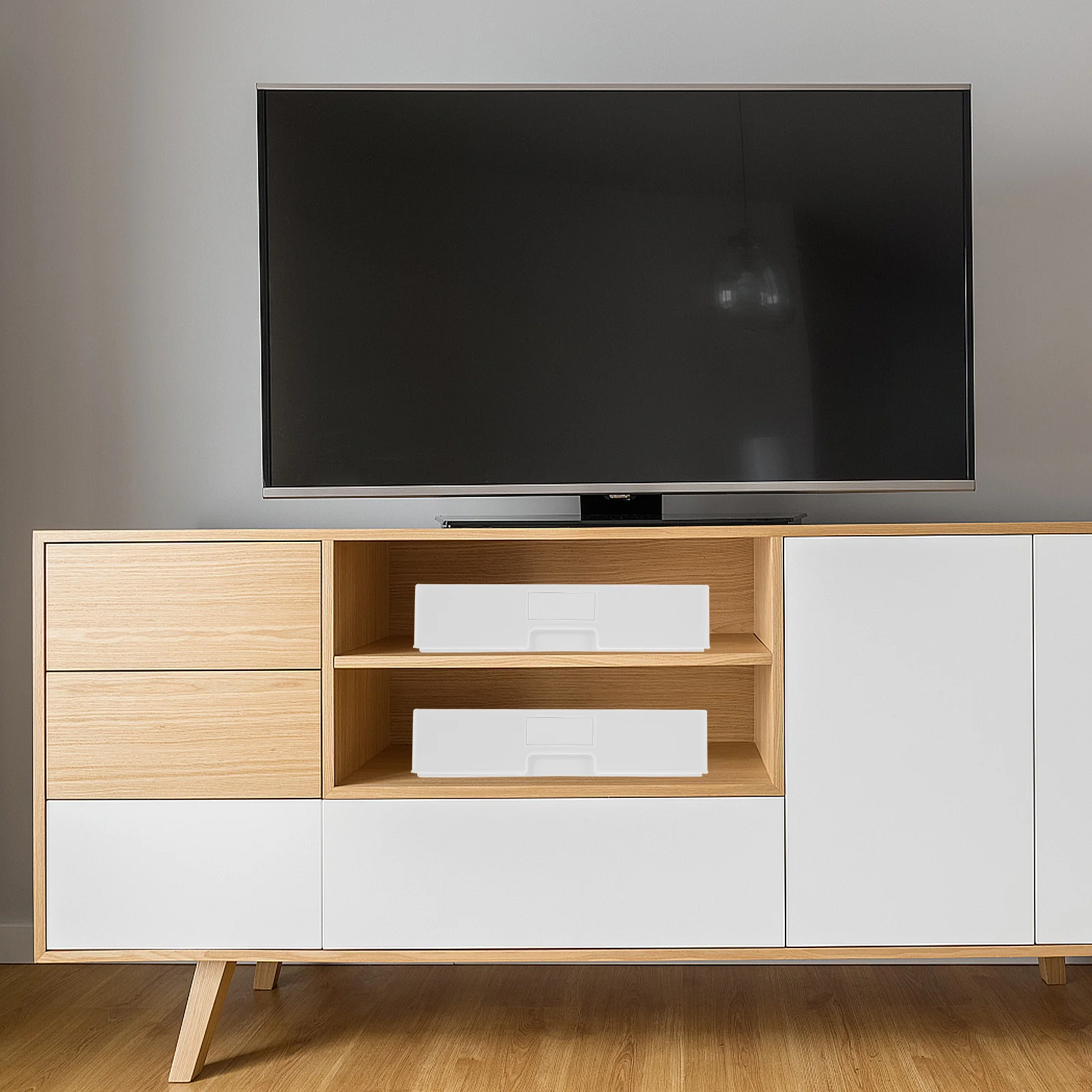 

4Pcs Drawer Organizer Box Sturdy Desktop Storage for Cosmetics Makeup Brushes Pens Office Supplies Smooth Simple Design