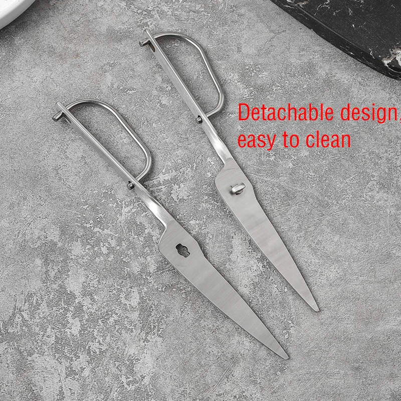 All Steel Multifunctional Kitchen Scissors Removable Household Scissors Korean Style Barbecue Scissors Kitchen Supplies and Tool