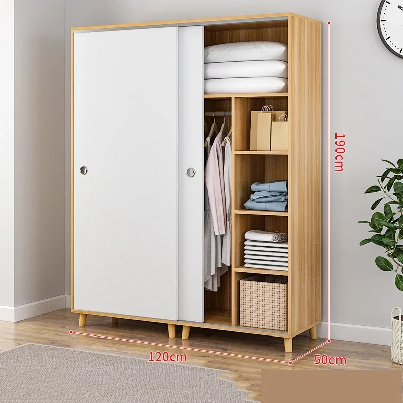 Customized Bedroom Furniture Closet System Clothes Storage Cabinet Wardrobe Modern Wooden Width 120cm White Wardrobes