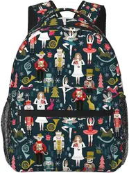 Nutcracker Ballet Xmas Dance Stylish Casual Backpack Purse Laptop Backpacks Pockets Computer Daypack For Work Business Travel