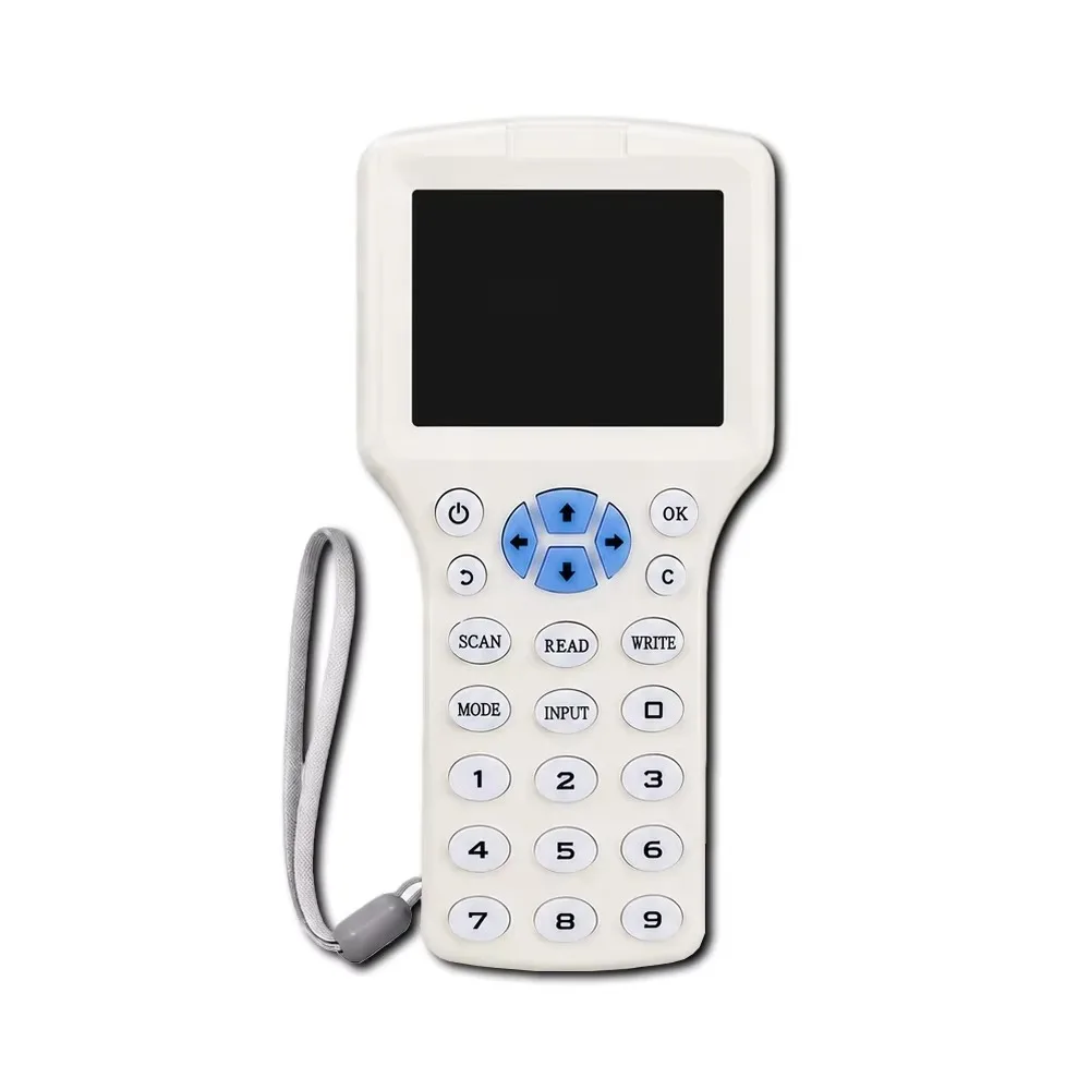 10 Frequency RFID NFC Duplicator USB Programmer 125KHz 13.56MHz Smart Card Reader Writer Comfortable Button Encrypted