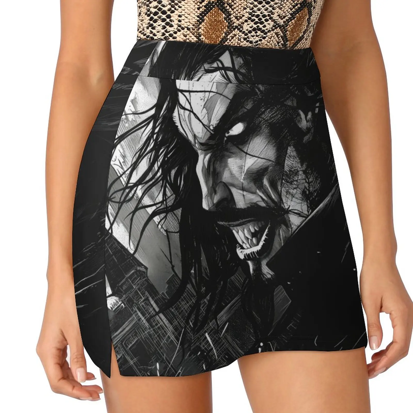 Castlevania TV Series Dracula Fan Art Minimalist Black & White Mini Skirt dresses for prom chic and elegant woman skirt