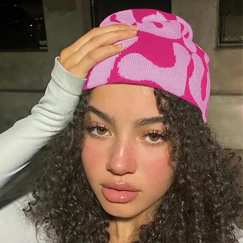 2026 الهيب هوب محبوك قبعة Kpop Beanies الشارع البلوز قبعة الرجال النساء الشتاء في الهواء الطلق ركوب قبعات رياضية مطاطا Skullies قبعة الهدايا #3