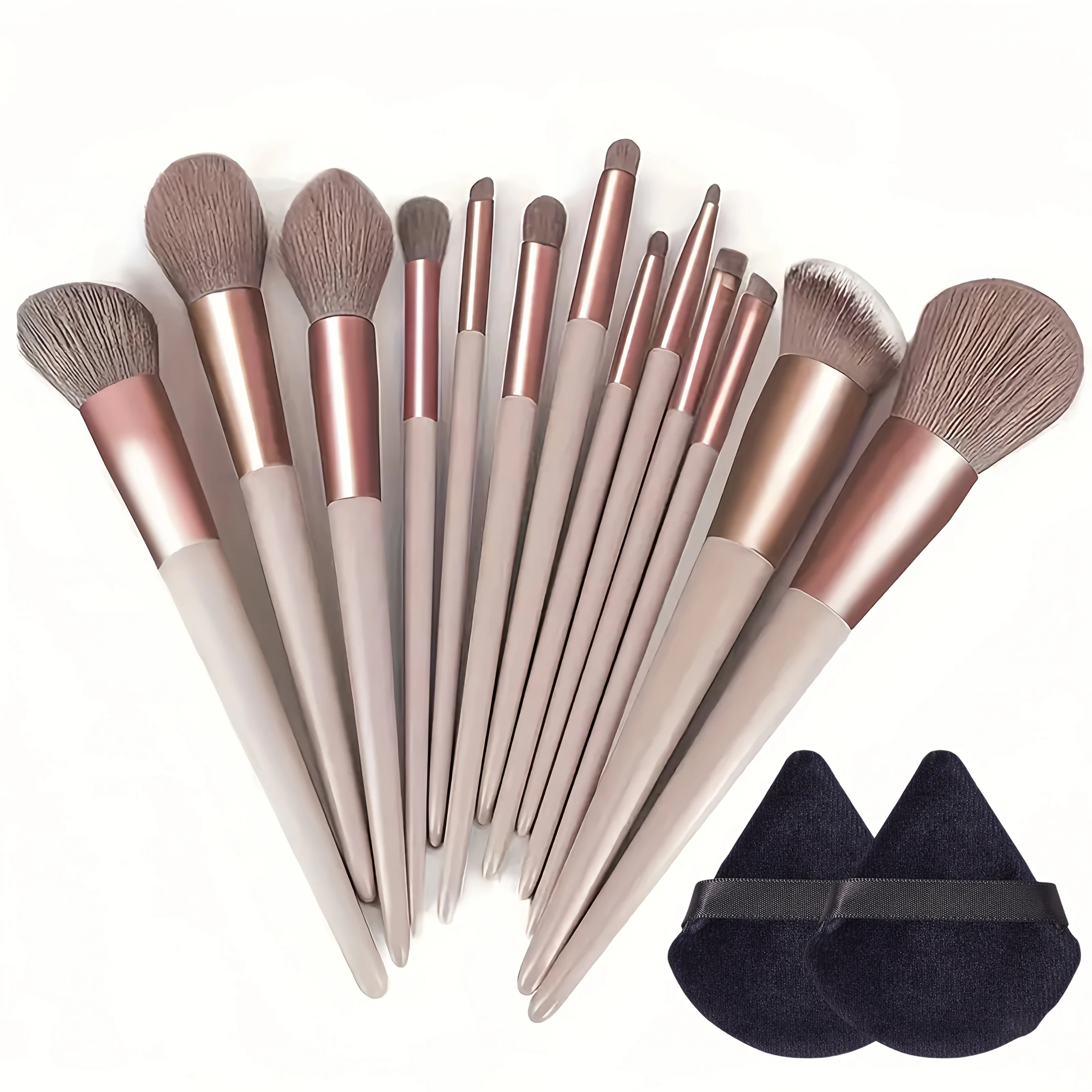 Professionelles Make-up-Pinsel-Set – weiche Pinsel für Foundation/Puder/Lidschatten – mit Schwämmen und Stirnband, reisefreundlich, Geburtstag