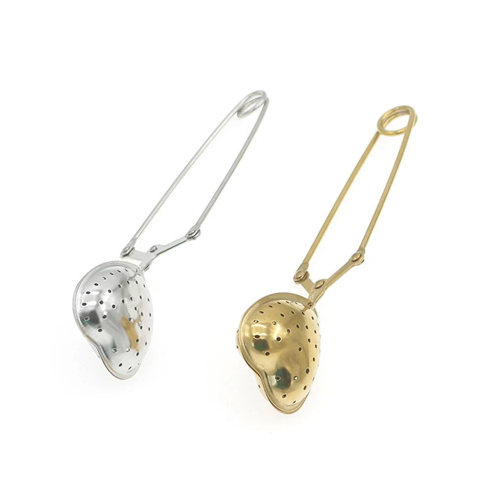 

2 PCS Tea Ball Filter Brewing Strainer Stainless Strainers for Loose Heart Shaped Infuser with Handle Office