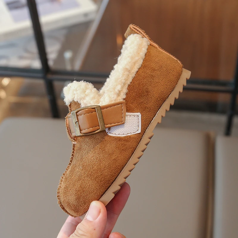 Baby-Mädchen Herbst/Winter Mode Neue Samt-Schneestiefel mit Dicker Sohle, Niedliche Einteilige Stiefel, Weich, Warm/Leicht, für Schüler zum Gehen – Detail 10