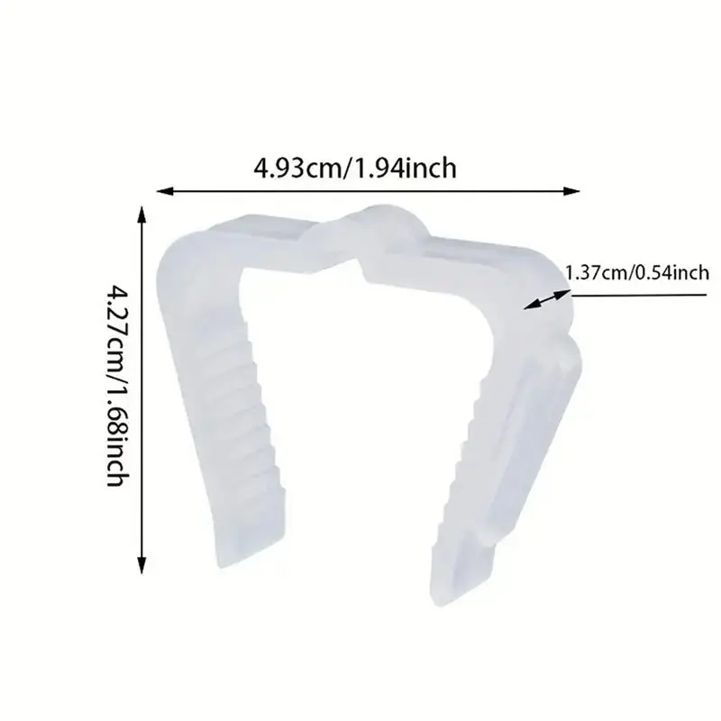 THIVN-200 Pcs Christmas Light Hanger Hooks 1 5/8 Inch Fascia Boards Clips Weatherproof Plastic Outdoor Holiday Light Clip