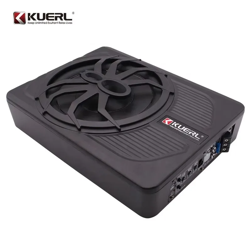 Modificación de Audio para Auto, Subwoofer Activo de Alta Potencia de 10 Pulgadas, Subwoofer Ultrafino para Debajo del Asiento