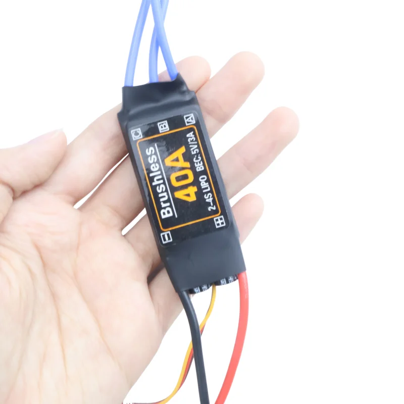 Uitstekende Kwaliteit 2 stks 40A Borstelloze ESC 2-4 S Programmeerbaar met 5 V 3A BEC Timing/Rem/Lipo Beschermen voor RC Vliegtuig Auto Boot
