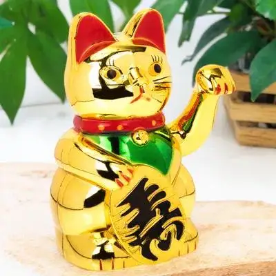 

Electric Lucky Cat Waving Arm Ornament Creative Desktop Decor for Home Office Shop Interior Stylish Noble Design Relax
