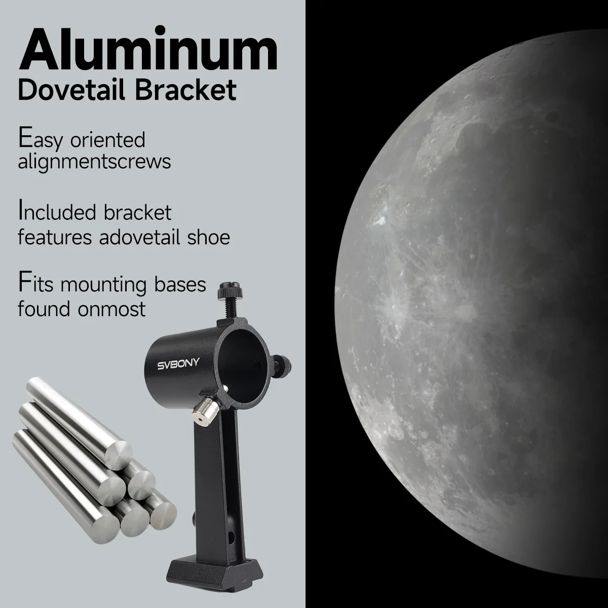 SVBONY SV182 Positiver Gerader 6X30 Metall-Sternfinder für Astronomische Teleskope mit Ständer Achromatisches 2-Element-Linsendesign – Detail 14