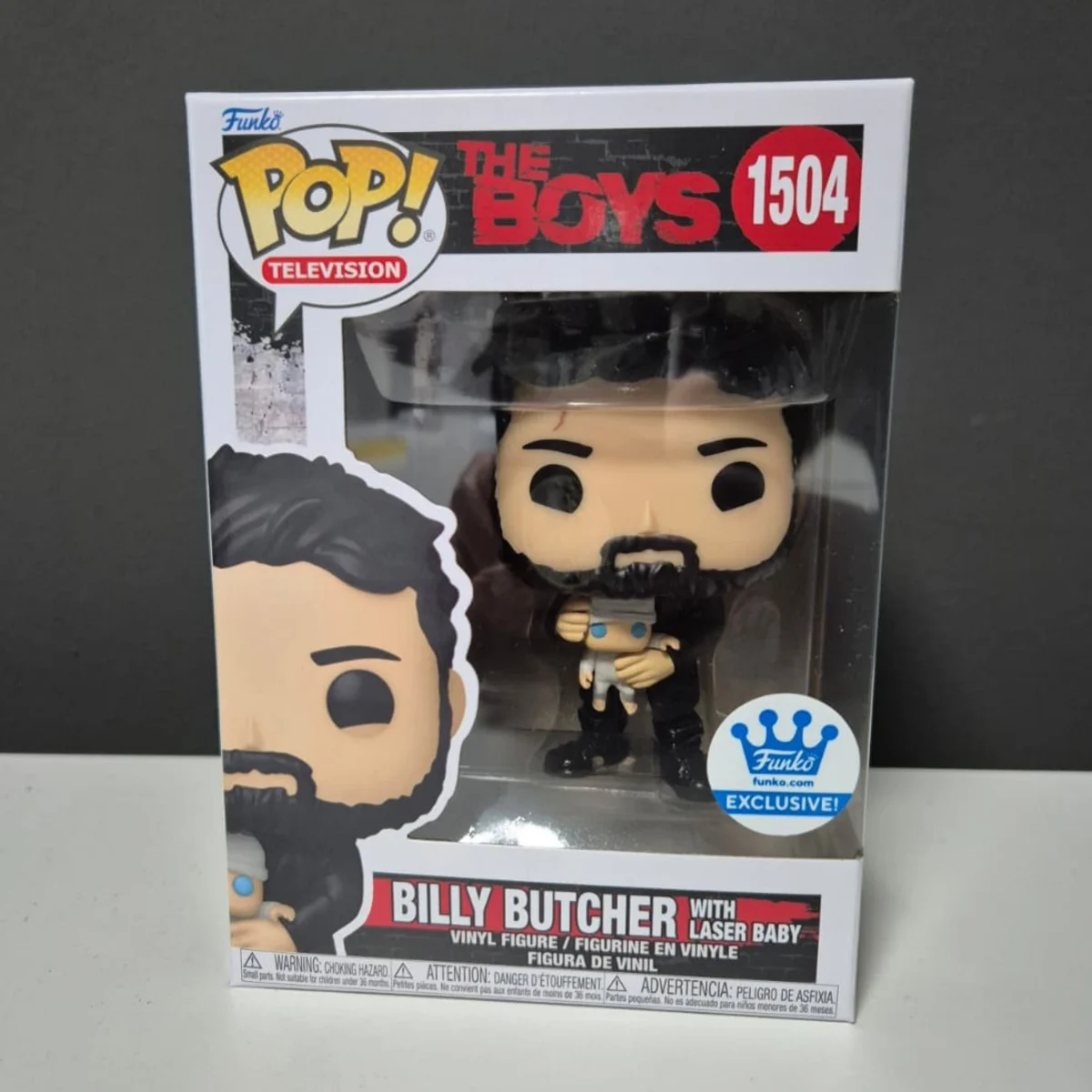 

Билли Бутчер с лазерным младенцем # Фигурка 1504 The Boys, коллекционная фигурка Funko Pop, официальная, оригинальная, ограниченная серия, статуэтка, подарок для фанатов