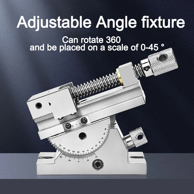 Rectificadora Universal de 2 pulgadas, mesa de tornillo, pendiente Sinusoidal, herramientas de tornillo de ángulo de ajuste simultáneo bidireccional de precisión