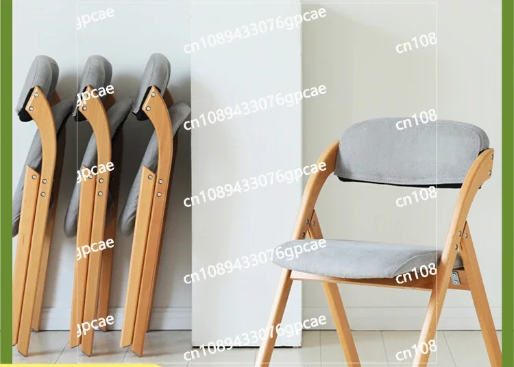 

Foldable Chair Household Backrest Chair Folding Dining Chair Office Stool Stackable Conference Does Not Take Up Space