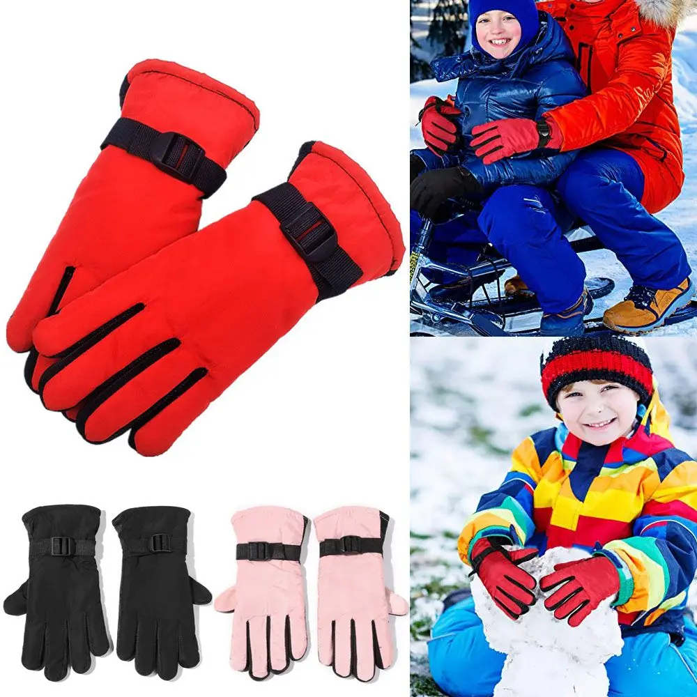 New Children Adult Winter Snow Warm Gloves Boy Girls Ski Snowboard Windproof Waterproof Thicken Keep Warm Winter Must