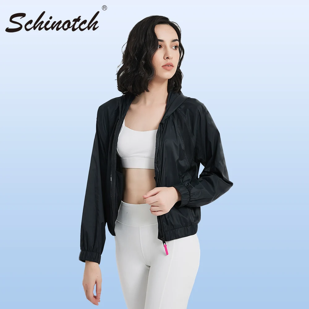

Schinotch Women Bomber Jacket 2022 New Outdoor Casual Light-weighted Breathable Coat Summer Sun Protection Jacket Ladies Coat