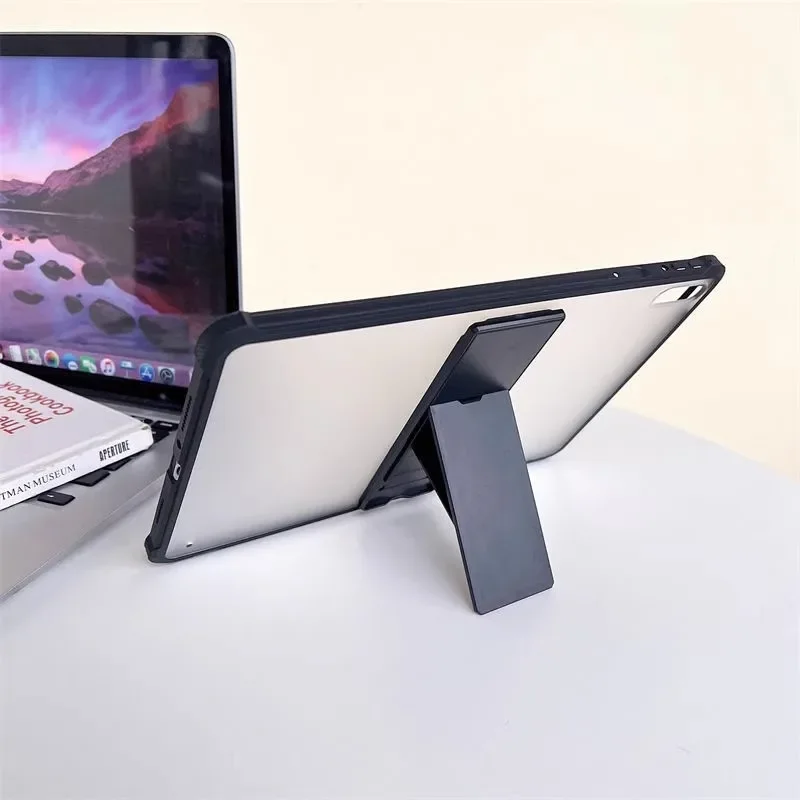 Matte Clear Bracket Tablet Case for Samsung Galaxy Tab S11 S9 S8 S7 S9 FE Plus 12.4 S7 A9 Plus A9 8.7 Shockproof Protect Cover