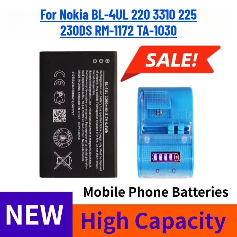 

Аккумуляторы для мобильных телефонов Nokia BL-4UL 220 3310 225 230DS RM-1172 TA-1030