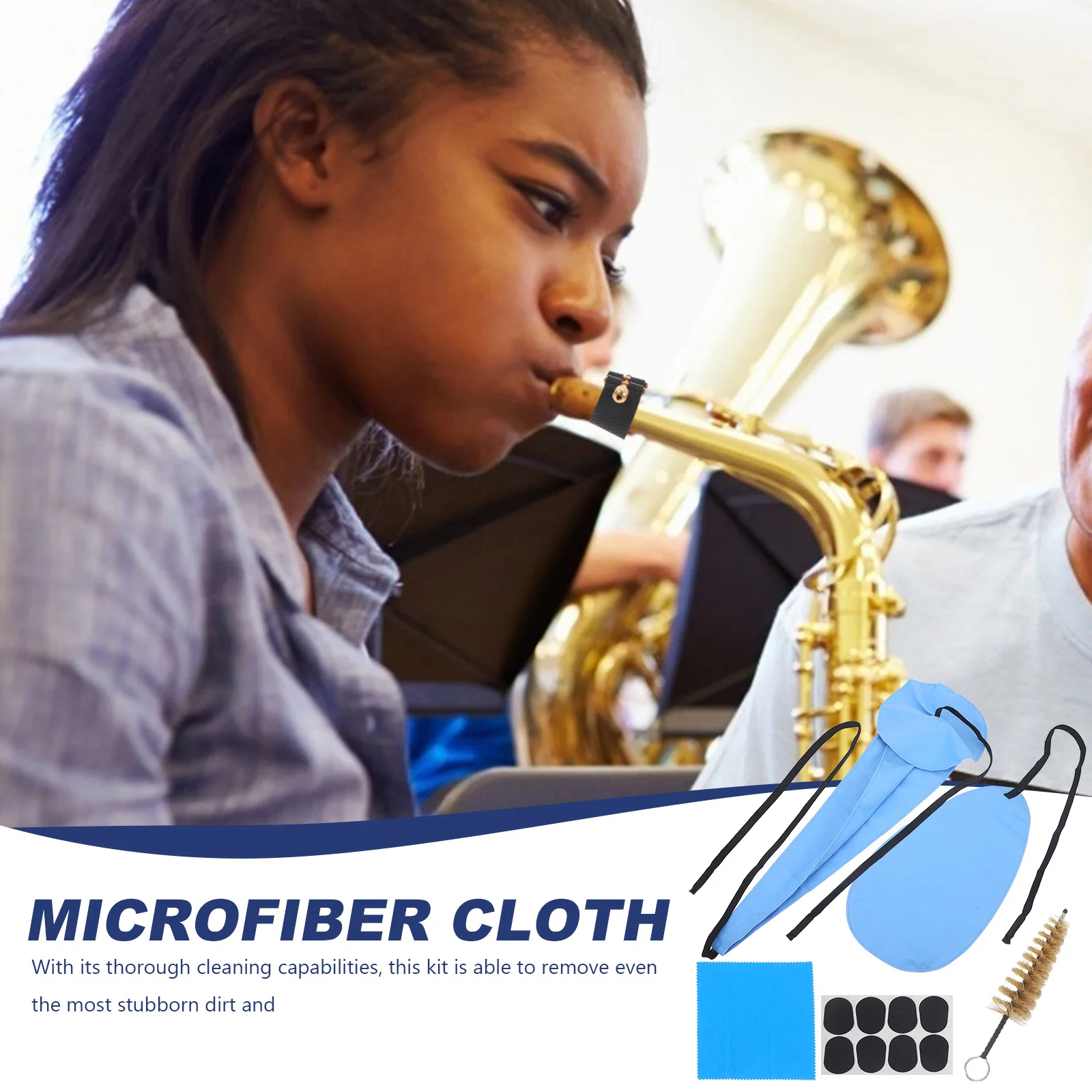 

Saxophone Cleaner Kit Wind Instrument Cleaning Kits Alto Cloth Tenor Music Instruments Swab