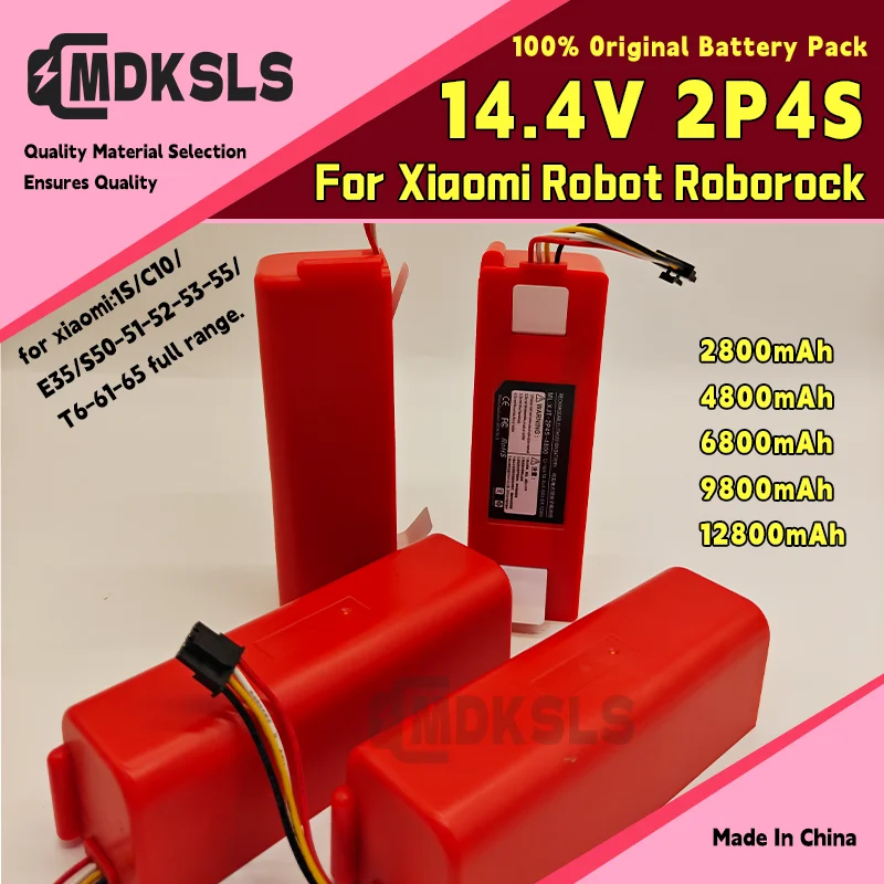 

Robotic Vacuum Cleaner 100% Original BRR-2P4S-9800S Replacement Battery For Xiaomi Roborock S55 S60 S65 S50 S51 S5 MAX S6 Parts