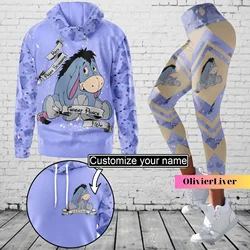 Personalized Eeyore Hoodie and Leggings Suit Women's Diseny Winnie the Pooh Hoodie Yoga Pants Sweatpants Fashion Tracksuit Set