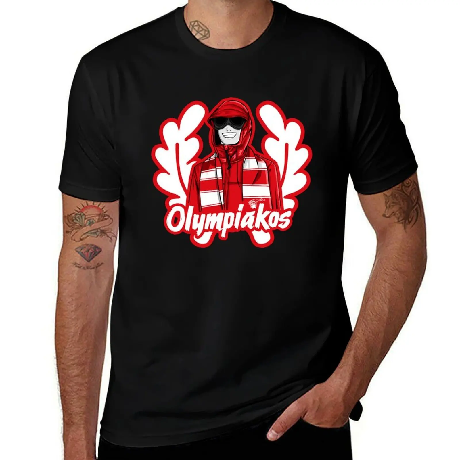 

Gate 7 olympiakos T-Shirt anime tshirt blanks vintage custom t-shirts mens graphic t-shirts hip hop