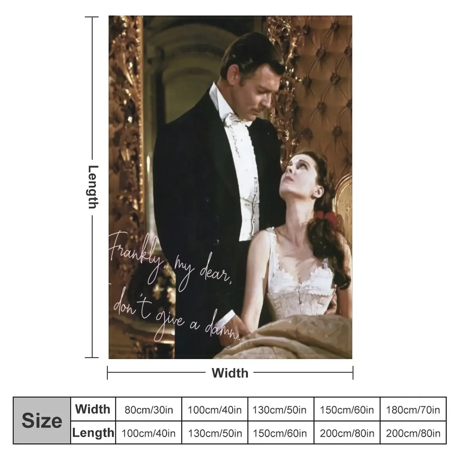 Gone with the wind movie iconic quote Throw Blanket funny gift Summer Beddings Sofa Thermal Blankets