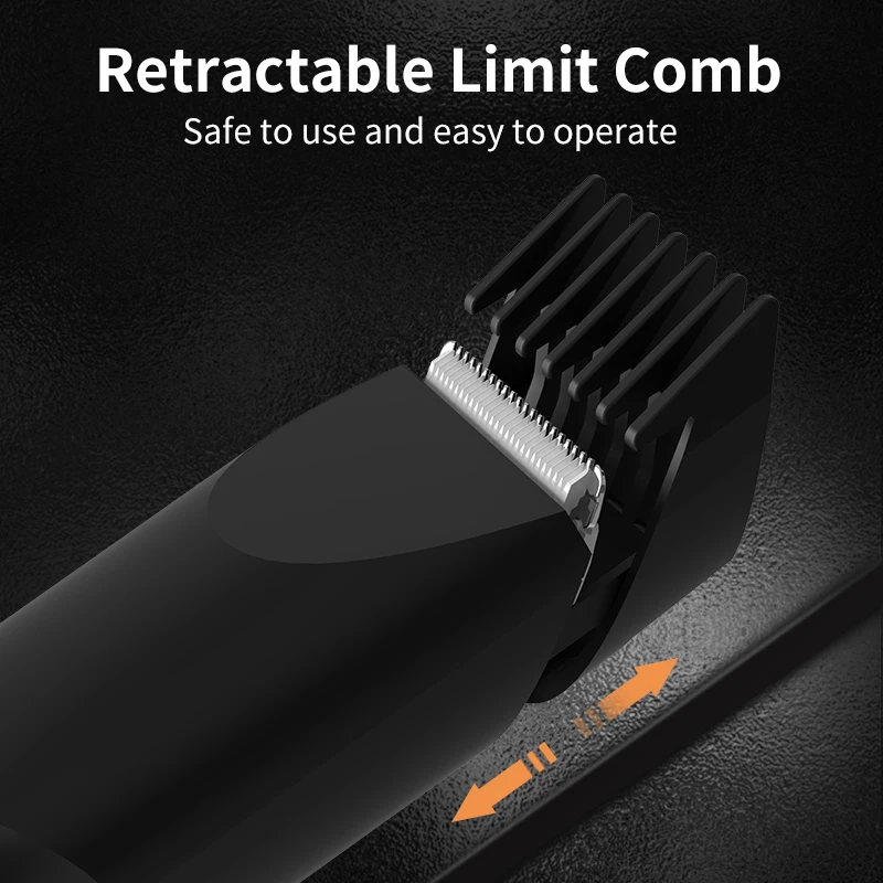 PFAY-cortadora de pelo profesional PL558 para hombres y niños, máquina de corte de pelo recargable por USB, cortador impermeable de Máquina para cortar cabello