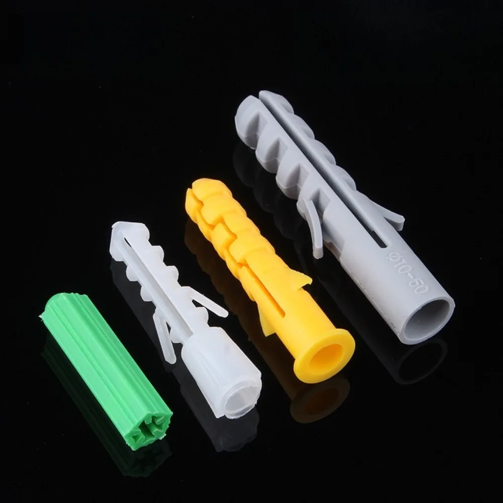 50/100 pcs Plastic Expansion Anchors Drywall Anchors M6 M8 M10 Plastic Anchor Wall Plugs for Screw