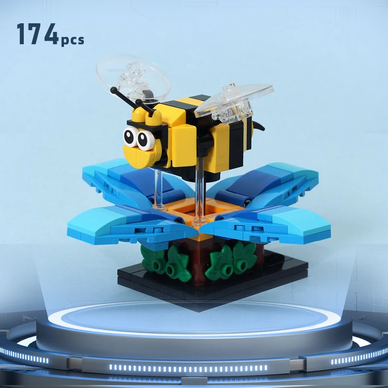 

Creative Interactive building set funny bee brick animal lovers Joyful build and display Moveable unique gift idea for adults