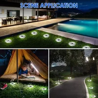 1/4/8Pack Solar Lights Outdoor 8/20LEDs Disk Underground Lamp Spotlight Buried Solar Light for Home Garden Lawn Yard Decoration 4