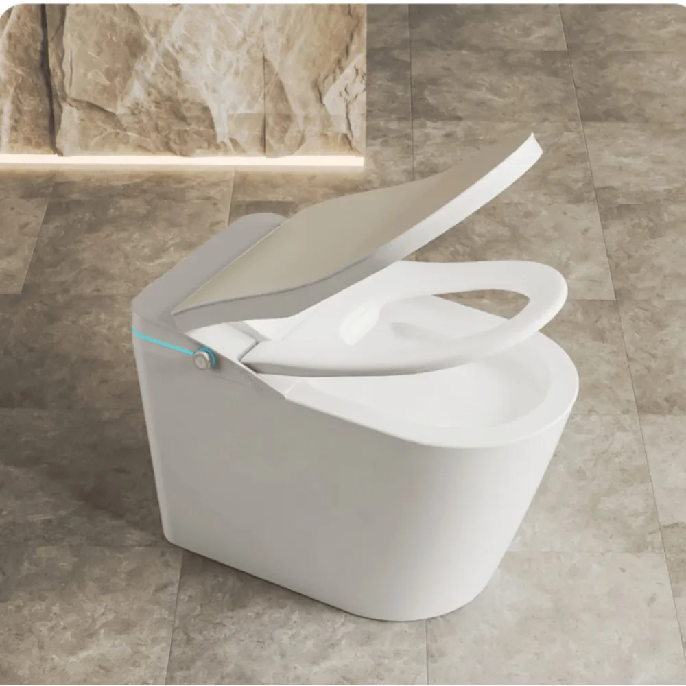 

Smart Toilet with Built-in Heated Seat, Adjustable Seat Temp, Flush Remote Control LED Digital Display, One-Piece Toilet