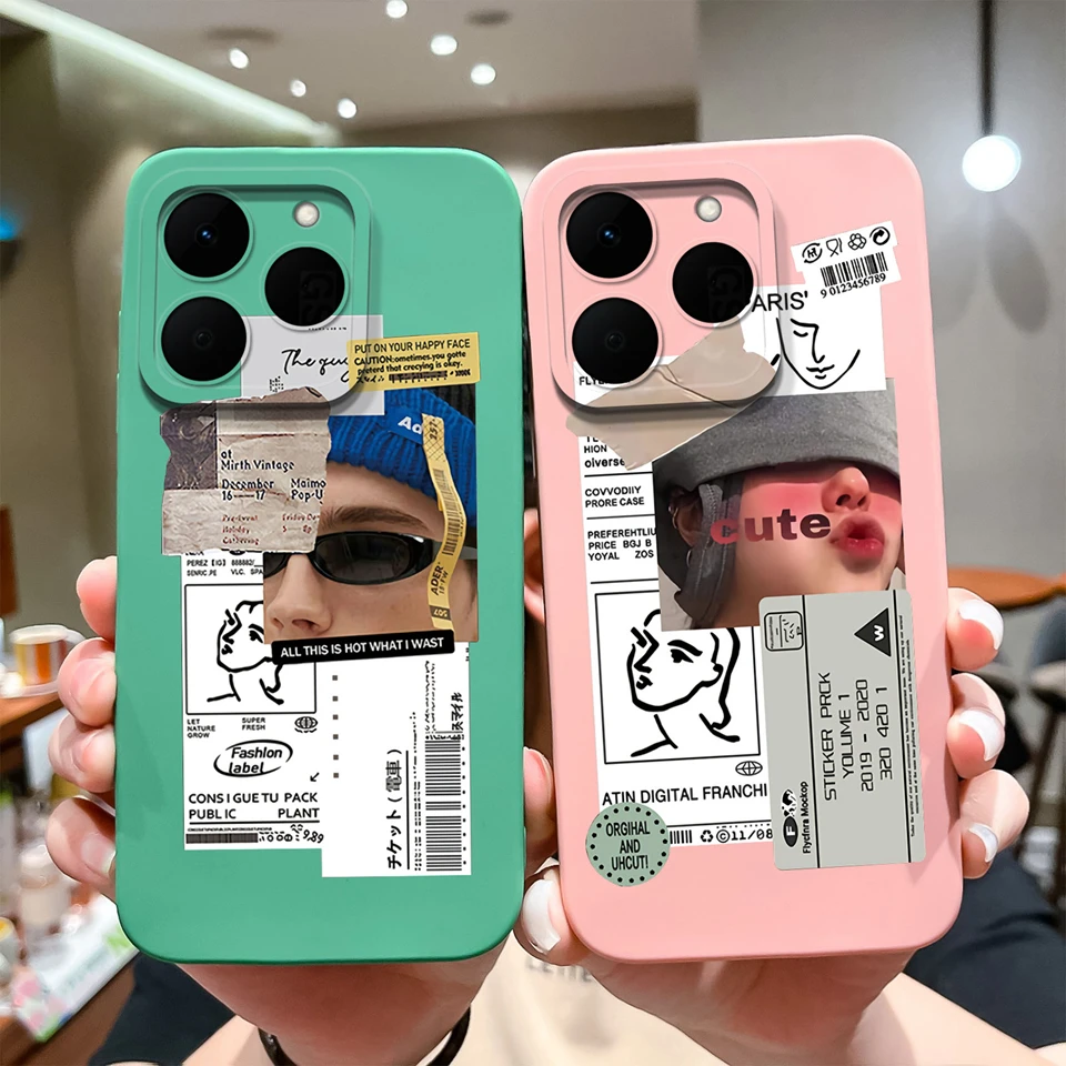 Per Realme 15X 15T Custodia Viola Farfalla Ragazza Silicone Antiscivolo Antiurto Antivegetativa Paraurti Estetico Per OPPO Realme15X Capa