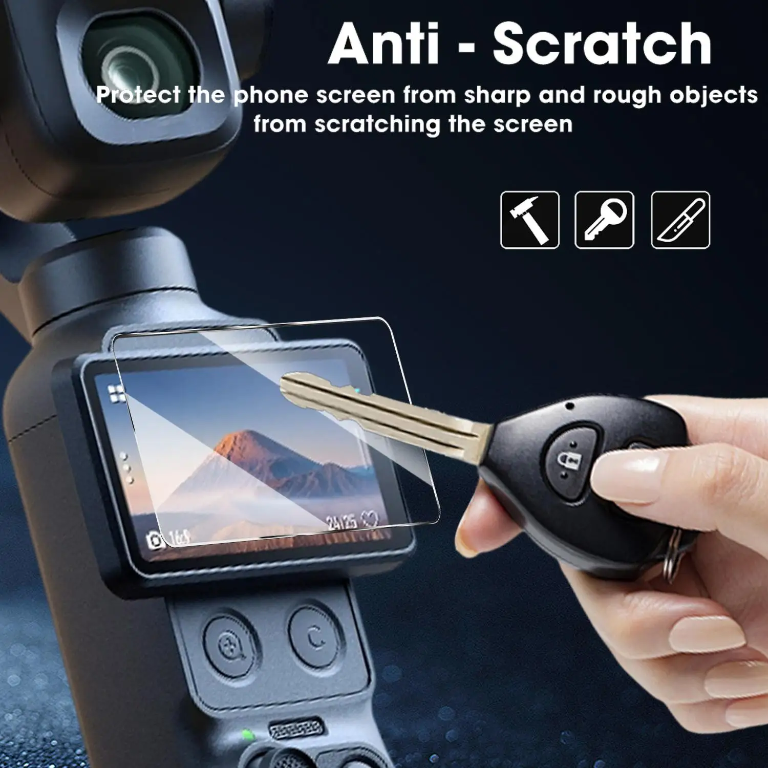 5-1Pcs Easy Installation Ultra HD Tempered Glass Screen Protector for DJI OSMO Pocket 3 4 4Pro Touch Sensitive Anti-Scratch Film
