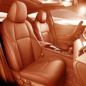 Carnong Car Seat Cover Leather For Toyota Avalon Crown corolla celica caldina C-HR Fortuner RAV4 paseo mega MR2 Hilux Spade Set 1